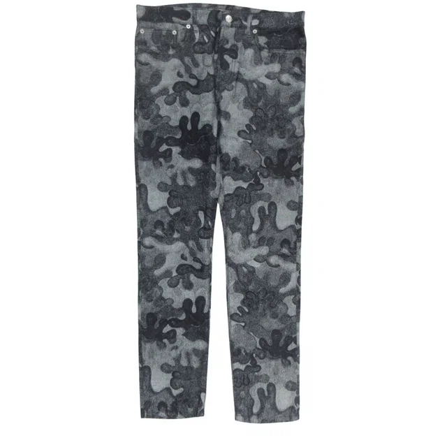 Dior Peter Doig Jeans Dark Blue Camouflage Denim Pants All Over Pattern 29 Gray in Blue Denim from The Reluxe