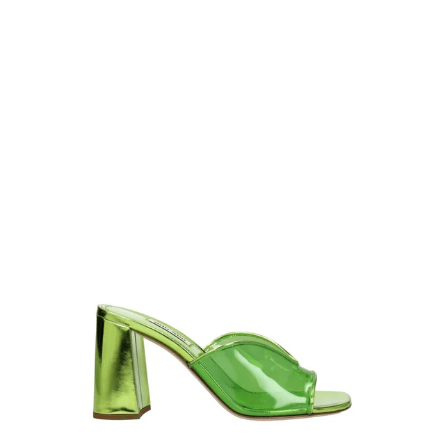 Miu Miu Green Plexiglass Platform Sandals in Green Resin from HEWI