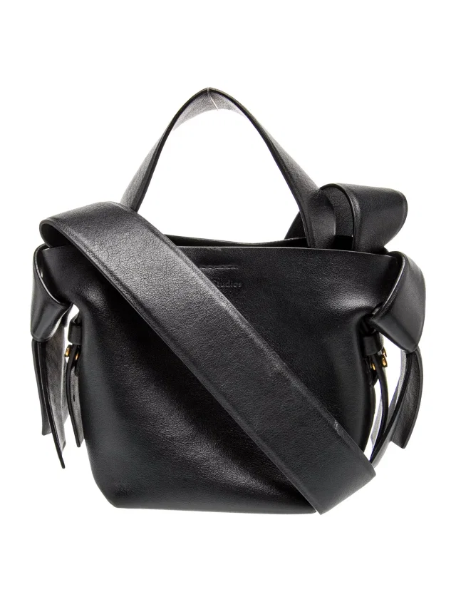 Acne Studios Leather Messenger Bag in black Leather from The RealReal