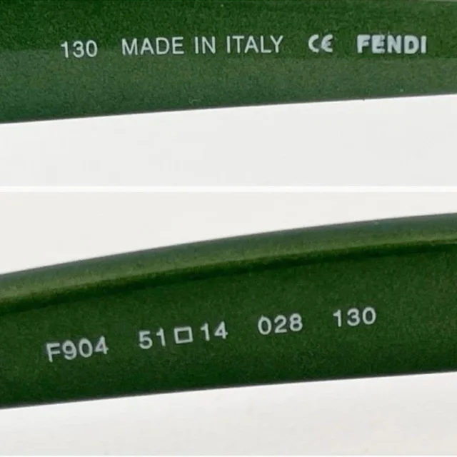 Fendi Women's Sunglasses - Green/Silver in silver|gray|green from Depop, photo 4 of 8
