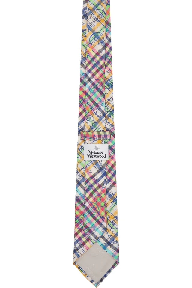 Vivienne Westwood Multicolor 8.5cm 'Graffiti Orb' Tie, photo 2 of 3 from SSENSE