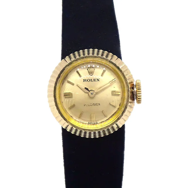 Rolex Chameleon Precision Ref.8789 Manual-winding Watch in Suede from AMORE Vintage Tokyo