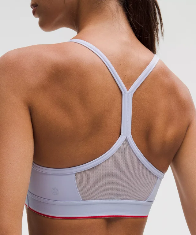 lululemon Flow Y Mid-Support Bra Logo *B/C Cup in Serene Blue, photo 5 of 6 from lululemon