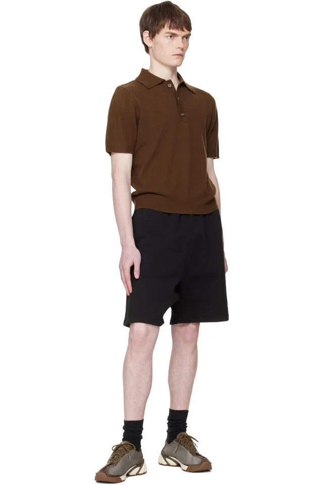Entire Studios Black Standard Sweat Shorts, photo 4 of 4 from SSENSE