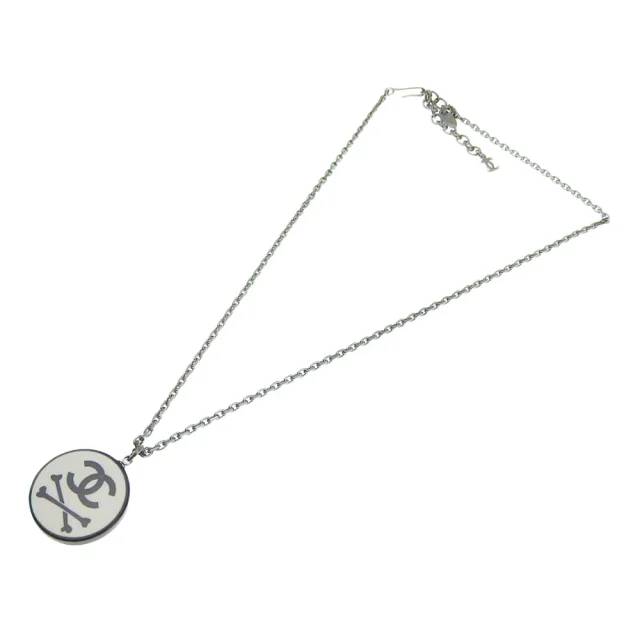Chanel Logo Necklace 45cm in Silver Stainless from LuxUness, photo 2 of 6