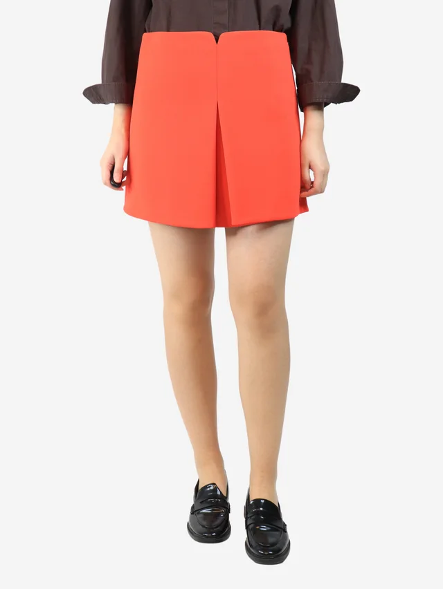 Versace Red mini skirt - size UK 10 in Red from Sign of the Times