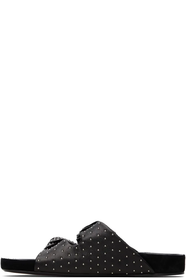 Isabel Marant Black Lennyo Bow Sandals, photo 3 of 5 from SSENSE