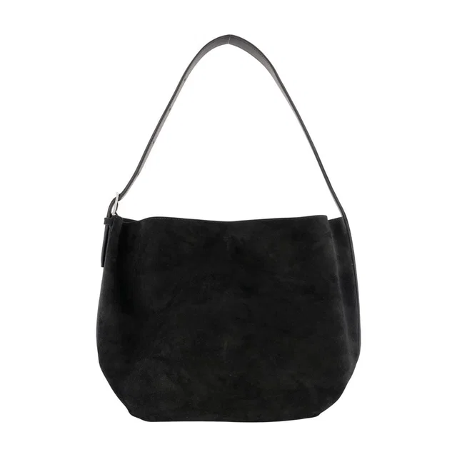 TOTEME Belted Shopper Shoulder Bag — Black Calfskin in Black Calfskin from HEWI