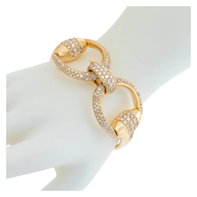 Gucci diamond horsebit bracelet in Yellow Yellow Gold from Gray And Sons