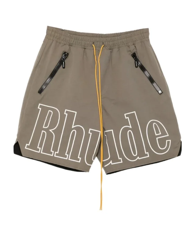 Rhude logo-print drawstring shorts from SENSER, photo 1 of 1