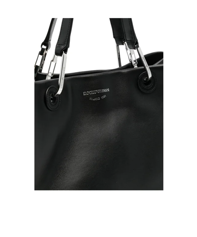 Emporio Armani logo-stamp leather tote bag, photo 3 of 4 from SENSER