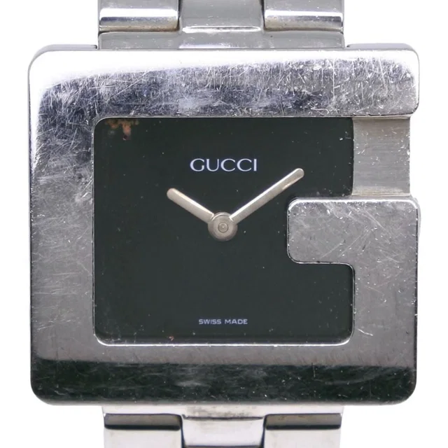 Gucci Watch Stainless Steel Quartz Analog Display Boys Black Dial in Black from The Reluxe