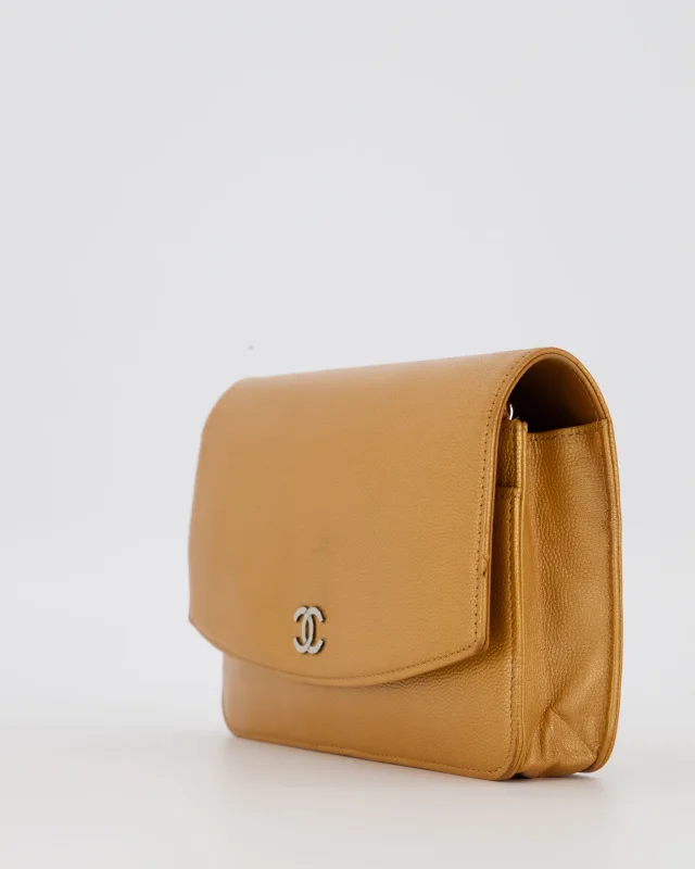Chanel Gold Wallet on Chain Bag in Gold Caviar leather from Sellier, photo 14 of 22