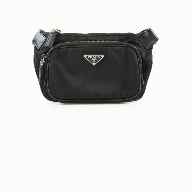 Prada Re-Nylon Belt Bag Black in Black Nylon from The Purse Affair