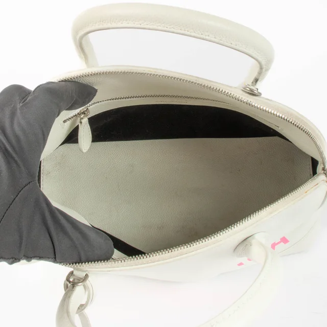 Balenciaga White Logo Ville Small Bag in White Caviar leather from Labellov, photo 6 of 6