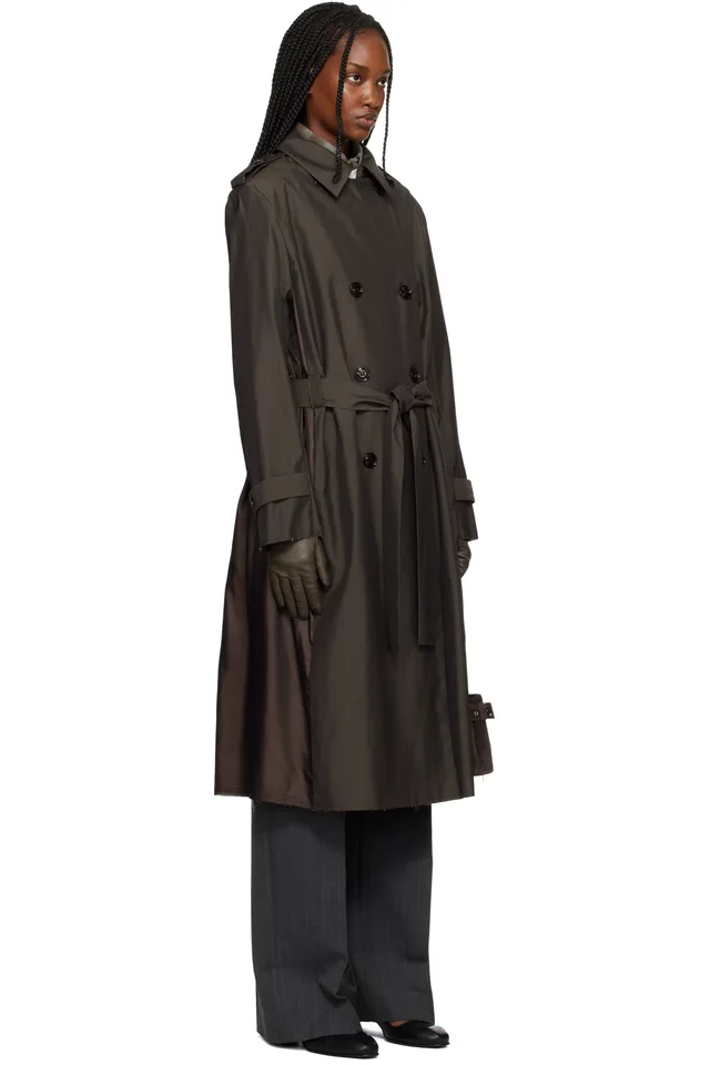OUR LEGACY Brown Origami Trench Coat, photo 2 of 4 from SSENSE