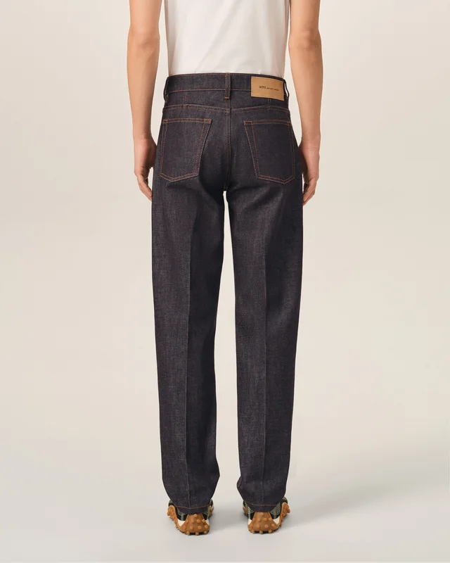 Ami Paris Blue parisian-fit cotton jeans, photo 3 of 6 from SENSER