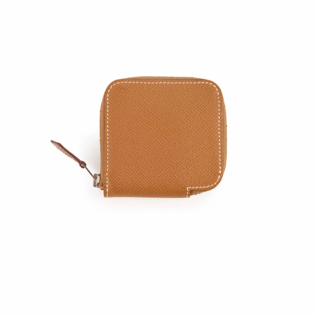 Hermès 'In Compact Wallet Gold - A stamp in Gold Silk from The Purse Affair