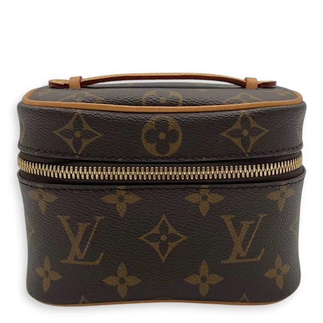 Louis Vuitton Nice Top Handle Bag Nano Brown in Brown Coated canvas from Luxury Promise