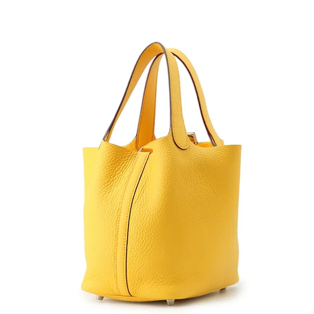 Hermès Picotin Lock Jaune Ambre Taurillon Clemence Size PM in Yellow Clemence leather from GALLERY RARE, photo 2 of 15