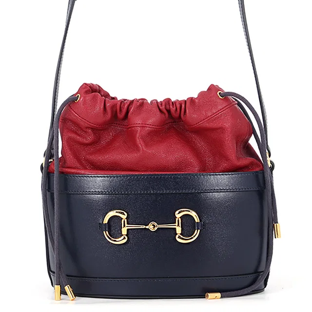 Gucci Horsebit 1955 Shoulder Bag Red/Navy602118 Leather in Red Leather from GALLERY RARE