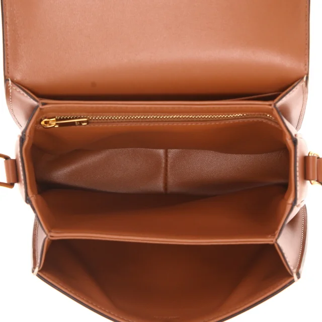 Celine Triomphe Teen shoulder bag in brown Triomphe canvas and brown leather in Brown Canvas from Collector Square, photo 4 of 4