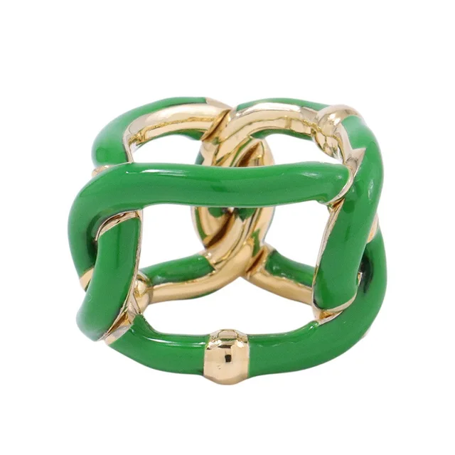 Bottega Veneta Twist Ring Size 13 Parakeet SV925 Metal Enamel from GALLERY RARE, photo 2 of 3