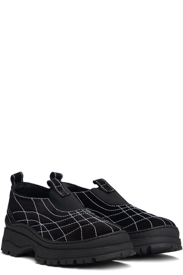 Nicole Saldaña Black Sacha Suede Sneakers, photo 4 of 5 from SSENSE