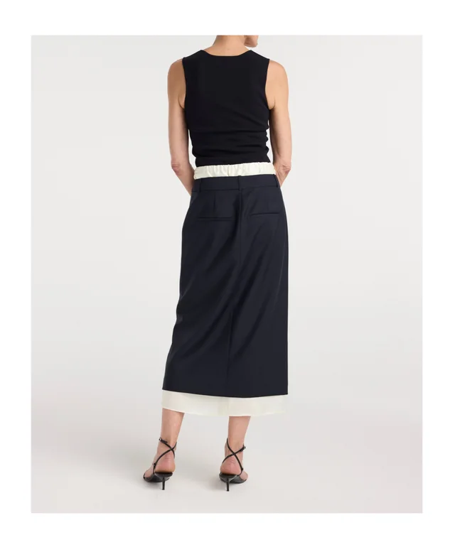 Róhe Contrast-Trim Midi Skirt, photo 4 of 5 from SENSER