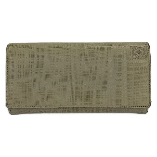 Loewe Wallet Linen Ivory Leather in White Leather from The Reluxe
