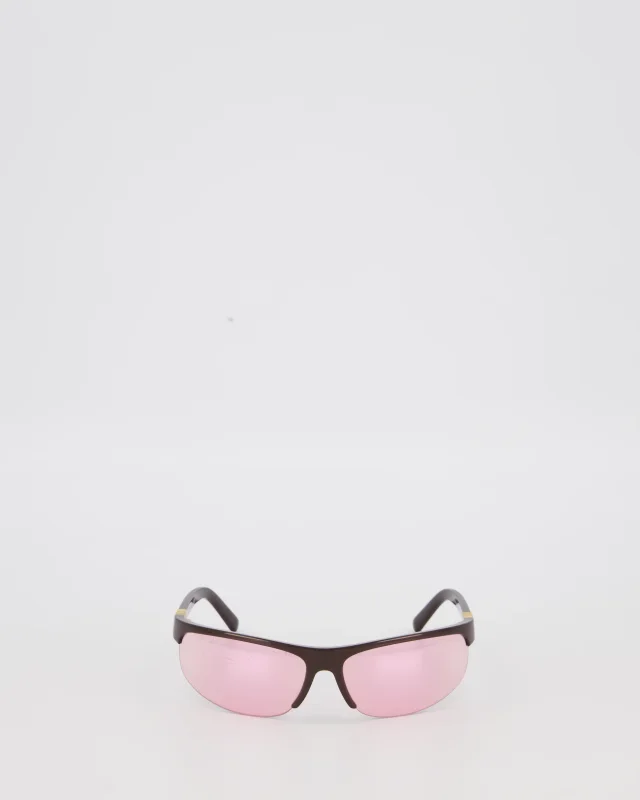 Miu Miu MU A02S Sunglasses with Logo Detail in Pink from Sellier, photo 2 of 3