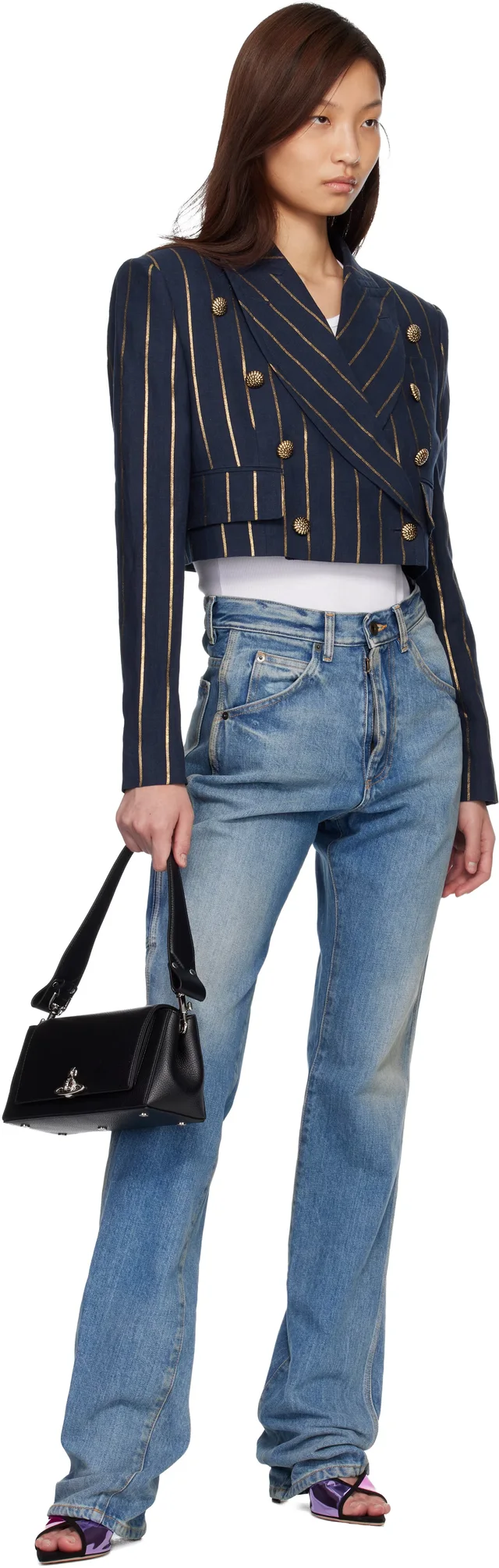 Vivienne Westwood Black Medium Hazel Bag, photo 4 of 4 from SSENSE