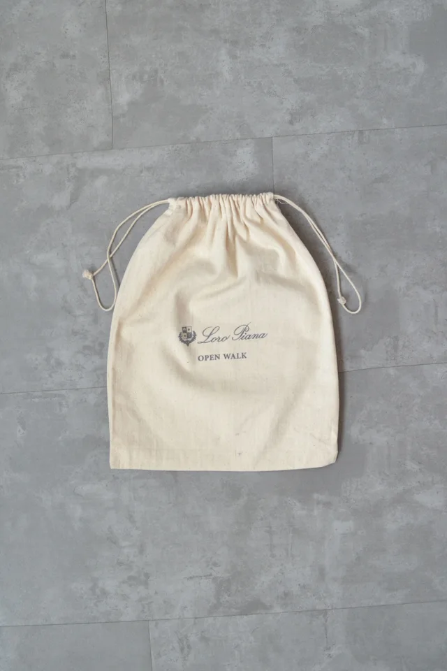 Loro Piana Dust Bag Logo Drawstring Beige in white|neutral from Grailed