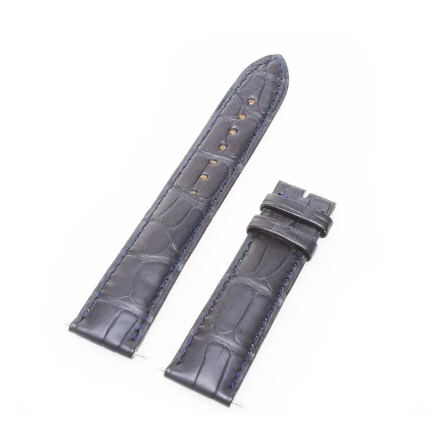 Jaeger-LeCoultre dark navy blue alligator strap (17x16) in Navy Crocodile from Gray And Sons