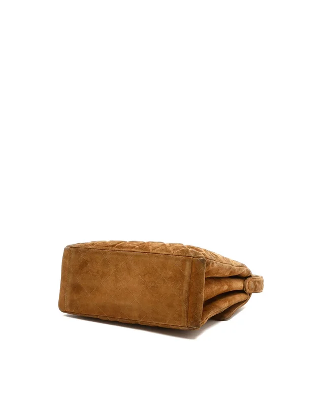 Chanel CC Quilted Suede Shoulder Bag in Suede from A Retro Tale, photo 5 of 15