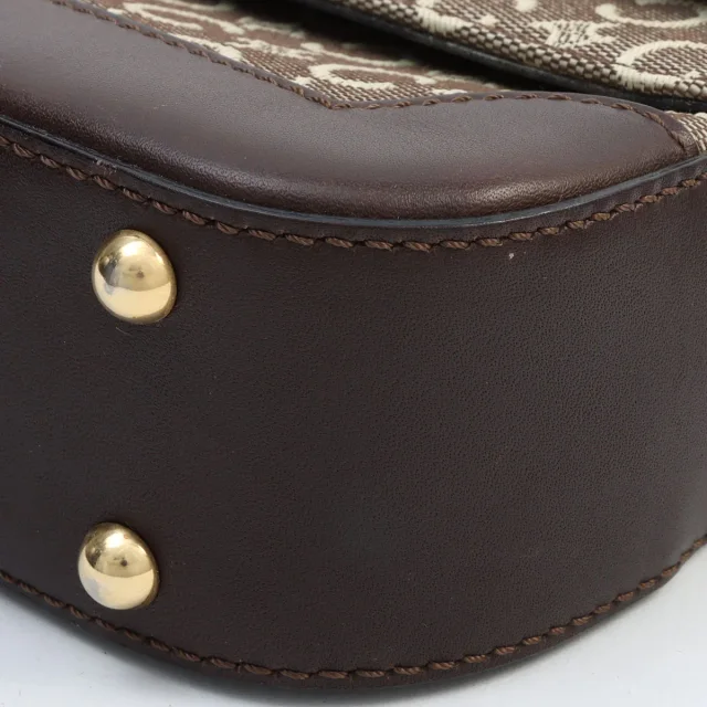 Celine C Macadam One-Shoulder Bag Beige/Brown in Brown Canvas from VINTAGE QOO TOKYO, photo 9 of 16