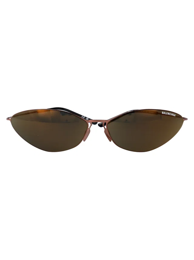 Balenciaga Bb0350s Titanium Cat-Eye Sunglasses — Brown in Brown from HEWI