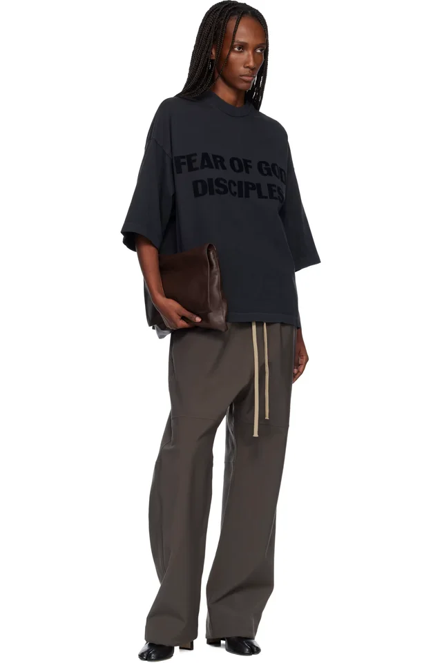 Fear of God Gray Split Knee Trousers, photo 4 of 4 from SSENSE