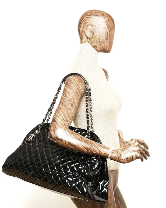 Chanel Maxi Just Mademoiselle Patent Chain Tote Bag in Patent leather from A Retro Tale, photo 10 of 10