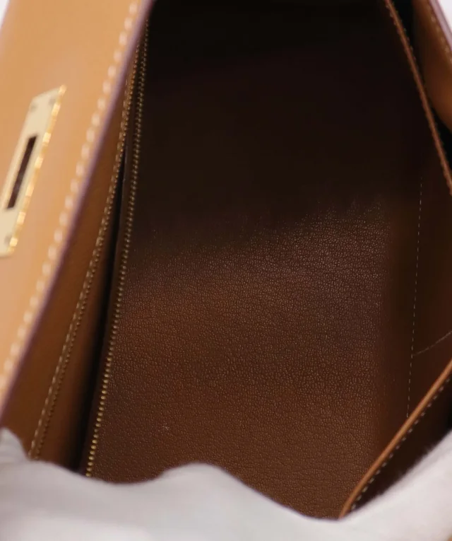 Hermès Kelly 28 Gold/ GHW Cochevel in Gold Leather from Luxury Promise, photo 13 of 14
