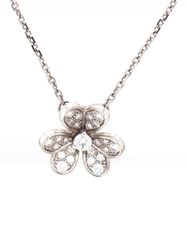 Van Cleef & Arpels Frivole Mini Diamond Pendant in white from Poshmark