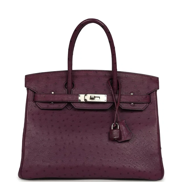 Hermès Birkin 30 Violet Ostrich Palladium Hardware in Purple Ostrich from Madison Avenue Couture