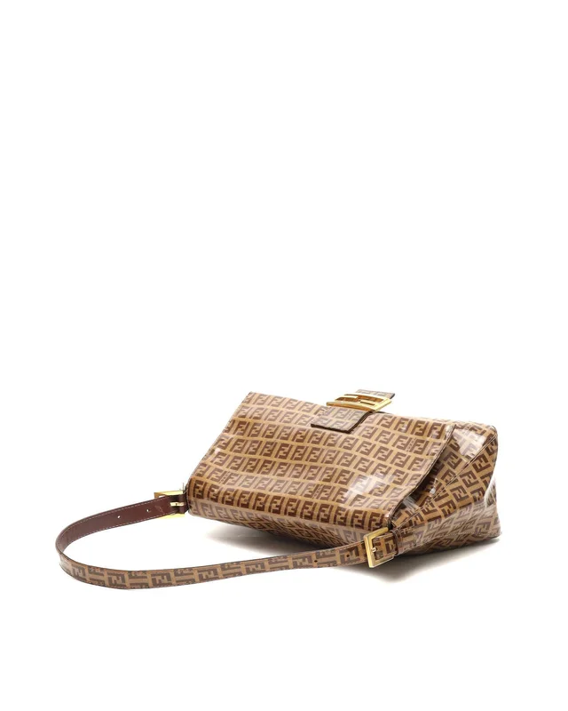 Fendi Vinyl Zucchino Mamma Forever Baguette Bag in Canvas from A Retro Tale, photo 5 of 12