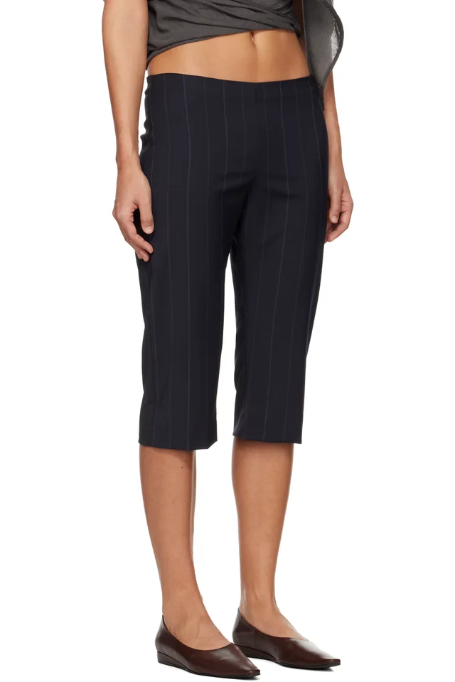 Paloma Wool Navy Tinas Shorts, photo 2 of 4 from SSENSE