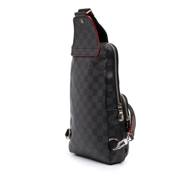 Gray Louis Vuitton Damier Graphite Alps Avenue Sling Crossbody Bag in Grey Canvas from Designer Revival, photo 2 of 2