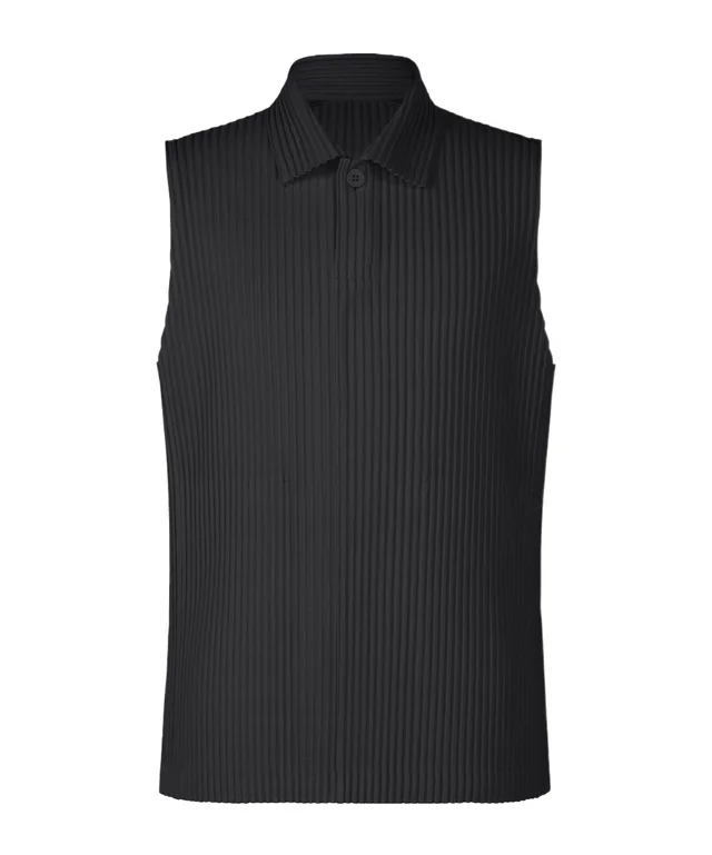 Homme Plissé Issey Miyake Monthly Colors July Sleeveless Pleated Polo Shirt, image 1 of 1 from SENSER