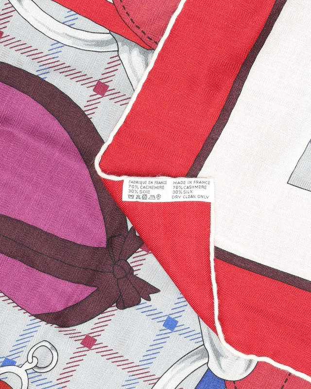 Hermès Complication Equestre 140 Cashmere Silk Scarf in Silk from A Retro Tale, photo 3 of 3