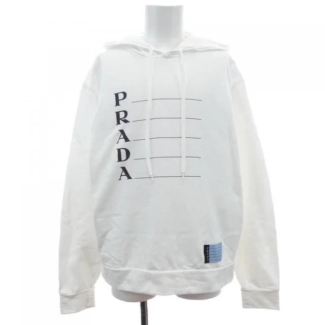 Prada Hoodie White in White from The Reluxe