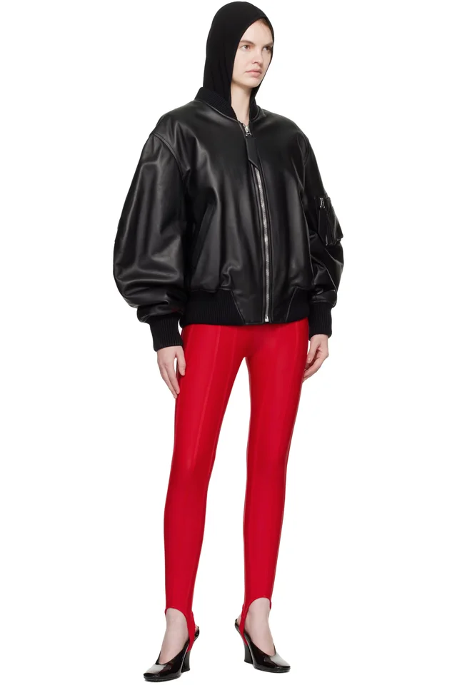 Mugler SSENSE Exclusive Red Corseted Leggings, photo 4 of 4 from SSENSE