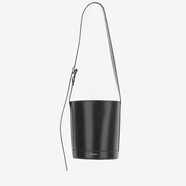 Jil Sander Calfskin Leather Bucket Bag — Black in Black Calfskin from HEWI